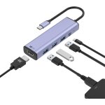 5 en 1 adaptateur multiport de type c hub usb c, avec hdmi 4k, 3 usb - a, 100w pd, bo�tier en aluminium, ...