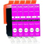 5 cartouches d'encre compatible avec canon cli - 526 magenta pour canon pixma ip4850 ip4950 ix6550 mg5150 ...
