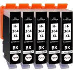 5 cartouches d'encre compatible avec hp 364 xl / cn684ee pour deskjet 3070a 3520 d5400 d5445 officejet ...