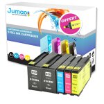 5 cartouches jet d'encre type jumao compatibles pour hp officejet pro 8615 + fluo offert
