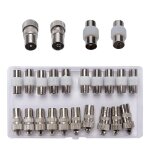 5 ensembles connecteurs d'antenne, 5 × femelle et 5 × m�le adaptateur de connecteurs de c�ble coaxial ...