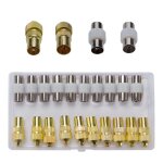 5 ensembles connecteurs d'antenne, 5 × femelle et 5 × m�le adaptateur de connecteurs de c�ble coaxial ...