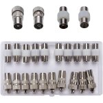 5 ensembles connecteurs d'antenne, 5 x femelle et 5 x m�le adaptateur de connecteurs de c�ble coaxial ...