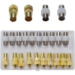 5 ensembles connecteurs d'antenne, 5 x femelle et 5 x m�le adaptateur de connecteurs de c�ble coaxial ...