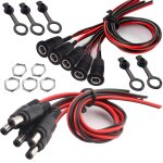 5 paires 5. 5mm x 2. 5mm dc d'alimentation connecteur, dc pigtail cable, 18awg / 20 awg 12v 5a connecteur ... 5 paires 5. 5mm x 2. 5mm dc d'alimentation connecteur, dc pigtail cable, 18awg / 20 awg 12v 5a connecteur ...