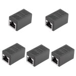 5 paquets rj45 coupleur en ligne femelle � femelle cat7 cat6 cat5e ethernet lan c�ble r�seau adaptateurs ...