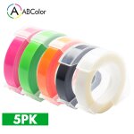 5 pices 9mm pour dymo 3d gaufrage ruban plastique 3d gaufrage tiquette ruban imprimante ruban pour ...