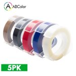 5 pices 9mm pour dymo 3d gaufrage ruban plastique 3d gaufrage tiquette ruban imprimante ruban pour ...