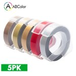 5 pices 9mm pour dymo 3d gaufrage ruban plastique 3d gaufrage tiquette ruban imprimante ruban pour ...