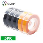 5 pices 9mm pour dymo 3d gaufrage ruban plastique 3d gaufrage tiquette ruban imprimante ruban pour ...