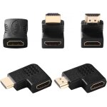 5 pices adaptateurs hdmi couds, 90 degrs et 270 degrs angle droit, 90 degrs adaptateur hdmi mle ...