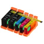 5 x cartouche d'encre avec puce compatible lexmark 100, 100xl pour imprimantes genesis s815, impact s305, ...