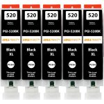 5 xl cartouches compatible avec canon pgi 520 noir pour pixma ip3600 ip4600 ip4700 mp540 mp550 mp560 ... 5 xl cartouches compatible avec canon pgi 520 noir pour pixma ip3600 ip4600 ip4700 mp540 mp550 mp560 ...