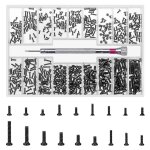 500 pièces petites vis, m1. 2 / m1. 4 / m2 micro vis à lunettes à tête fraisée plate ronde pour lunettes, ... 500 pièces petites vis, m1. 2 / m1. 4 / m2 micro vis à lunettes à tête fraisée plate ronde pour lunettes, ...