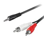 50780 cble adaptateur audio / vido - prise stro 3, 5 mm vers 2x prise rca - 15, 0 mtres[z829]