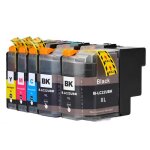 (5pcs 1set) faux axh lc22u lc22uxl compatible cartouche d'encre pour brother dcp - j785dw mfc - j985dw ...