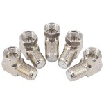 5pcs adaptateur coaxial f angle droit connecteur f coaxial 90 degr�s connecteur antenne tv prise f m�le ...