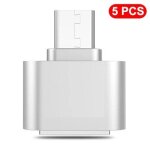 5pcs usb 2. 0 type - c otg cble adaptateur type c usb - c otg convertisseur pour xiaomi ata 5 ata 6 ...
