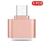 5pcs usb 2. 0 type - c otg cble adaptateur type c usb - c otg convertisseur pour xiaomi redmi huawei ...