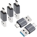 5pcs usb 3. 1 mle ver usb c mle adaptateur usb a vers usb c connecteur, 10 gbps, support otg synchronisation ...