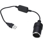 5v usb a mle a 12v prise allume - cigare de voiture cordon adaptateur convertisseur femelle port usb ...