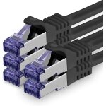 5x 0. 25 m cat7 - 10 gigabit network cable - patch cable rj45 ethernet cable (sftp pimf lszh cu) - for ...