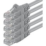 5x 0. 5m cat6 cat 6 network cable - rj45 ethernet lan dsl modem router - grey 5x 0. 5m cat6 cat 6 network cable - rj45 ethernet lan dsl modem router - grey