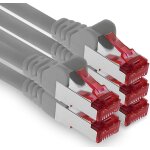 5x 10m c�ble patch cat6 s / ftp blindage pimf c�ble r�seau cat. 6 rj45 c�ble ethernet routeur lan dsl ...