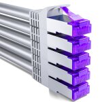 5x 1m cat7 c�ble r�seau - 10 gigabit - rj45 c�ble de raccordement c�ble ethernet (cuivre, sftp pimf blindage) ...