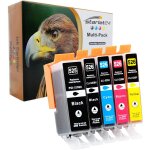 5x cartouches compatibles avec canon pgi - 525 cli - 526 pour pixma ip - 4800 ip - 4850 ip - 4900 ip ...