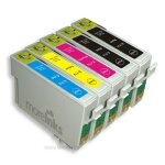 5x cartouches d'encre compatibles - avec puce - cyan / yellow / magenta / black pour epson / stylus / ... 5x cartouches d'encre compatibles - avec puce - cyan / yellow / magenta / black pour epson / stylus / ...