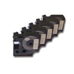 5x cassettes  ruban vhbw 19 mm pour dymo labelmaker pc2, dymo 2000, 5000, 5500. remplace: dymo d1, 45803, ...