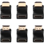 6 pi�ces adaptateur hdmi 90 et 270 degr�s, m�le � femelle � angle droit, coud� 4k, compatible avec ps5, ...