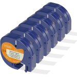 6 x compatible avec dymo paper white 12mm x 4m, compatible avec la bande adh�sive letratag 91220 pour ...