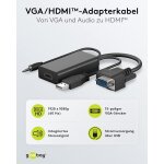 61259 adaptateur vga vers hdmi full hd 1080p @ 60hz - convertit vga & audio en signaux hdmi - cble moniteur ...