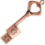 64 go cl usb 3. 0, clef usb en forme de cl rtro mtal avec un motif de coeur d'amour usb 3. 0 flash ...