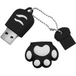 64gb usb flash drive 64gb pen drive usb 2. 0 cat paw memory stick for pc, tablet, gift (black)