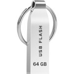 64gb usb stick waterproof metal usb key with key ring mini portable memory stick for pc / computer