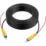 6m 20ft vido cable rallonge rca jack cble prise phono connecteur plug pour recul voiture fil de dtection ...