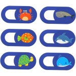 6pi�ces diapositive de couverture webcam motif animalier protecteur de confidentialit� adh�sif pour ordinateur ...
