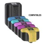 6x haute capacité cartouches d'encre compatibles - cyan / light cyan / yellow / magenta / light magenta ... 6x haute capacité cartouches d'encre compatibles - cyan / light cyan / yellow / magenta / light magenta ...