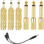 7 pcs audio plaqué cable jack 6. 35 vers 3. 5, adaptateur de casque 3, 5 mm femelle vers 6, 35 mm mâle, ... 7 pcs audio plaqué cable jack 6. 35 vers 3. 5, adaptateur de casque 3, 5 mm femelle vers 6, 35 mm mâle, ...