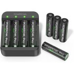 8 aa piles au lithium avec chargeur de batterie, haute capacit� longue dur�e 1, 5 v aa pour appareils ...