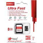 8 go 80 mo / s ultra rapide microsd carte m�moire pour mobile de xiaomi redmi 9, 9 activ / power / prime, ...