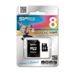 8 go microsd classe 10 silicon power memories cartes