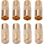 8 pi�ces adaptateur de f femelle � m�le coaxiale rf, 9. 5 tv m�le � connecteur � vis de type f convertisseur, ...