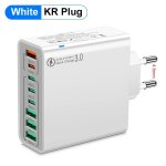 8 ports usb total 65w chargeur rapide pd type c charge rapide 3. 0 adaptateur de tlphone chargeur mural ...