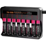 8 slots chargeur piles rechargeable charge rapide pour aa aaa rechargeable avec port usb - c (8 slots ... 8 slots chargeur piles rechargeable charge rapide pour aa aaa rechargeable avec port usb - c (8 slots ...
