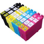 8 x cartouche d'encre avec puce compatible epson c13t12854010, t1285 pour imprimantes stylus office bx305fw, ...