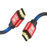 8k cble hdmi 2m, cble hdmi 2. 1 haute vitesse 8k@60hz 4k@120hz, connecteur plaqu or 3d earc hdcp 2. ...
